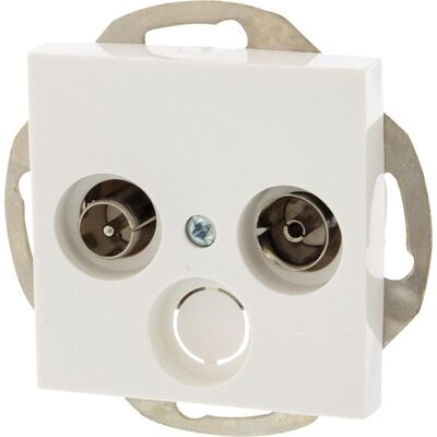 Gira sy55 radio/tv wandcontactdoos - inbouw - polarwit Gira sy55 radio/tv wandcontactdoos - inbouw - polarwit