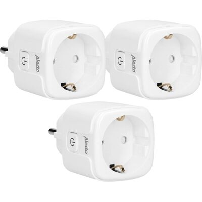 Alecto Slimme Wi-Fi Stekker 3-pack met energie monitor - Wit Alecto Slimme Wi-Fi Stekker 3-pack met energie monitor - Wit