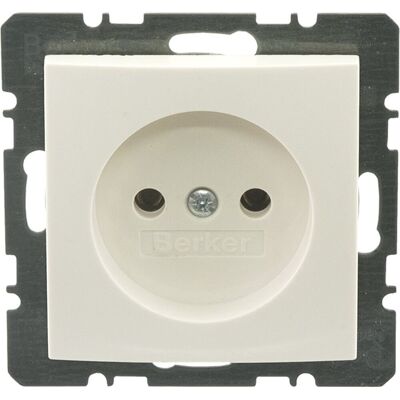 Berker s1 inbouw wandcontactdoos (wcd) 1-voudig polar wit Berker s1 inbouw wandcontactdoos (wcd) 1-voudig polar wit