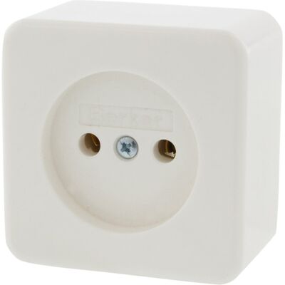 Berker opbouw wandcontactdoos (wcd) 1-voudig polarwit Berker opbouw wandcontactdoos (wcd) 1-voudig polarwit