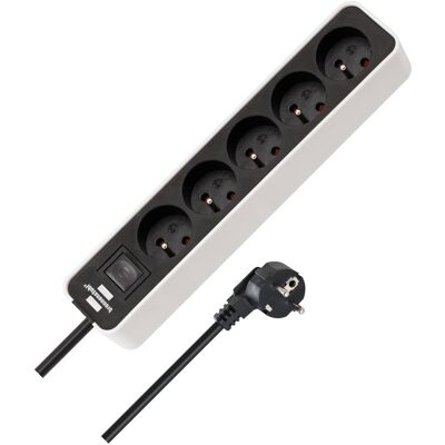 Brennenstuhl Ecolor stekkerdoos 5-voudig wit/zwart 1,5m h05vv-f 3g1,5 *fr/be* Brennenstuhl Ecolor stekkerdoos 5-voudig wit/zwart 1,5m h05vv-f 3g1,5 *fr/be*