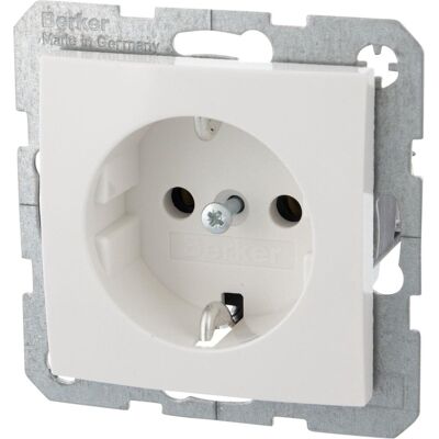 Berker s1 contactdoos - inbouw - 1-voudig - randaarde - polarwit - 10 stuks Berker s1 contactdoos - inbouw - 1-voudig - randaarde - polarwit - 10 stuks