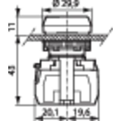 BACO L21AA04C Chroom Plastic Drukknop - IP69K BACO L21AA04C Chroom Plastic Drukknop - IP69K