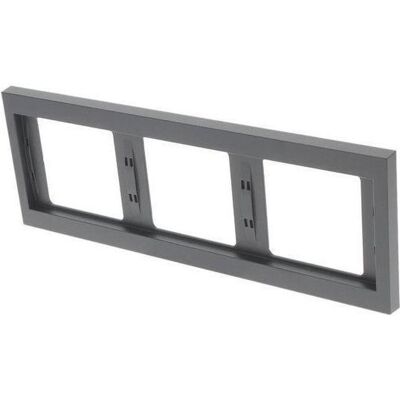 Berker k1 inbouw afdekraam 3-voudig horizontaal antraciet Berker k1 inbouw afdekraam 3-voudig horizontaal antraciet