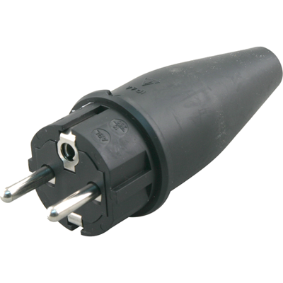 Enzo Abl stekker ra volrubber 10/16a zwart - 00.110.15 Enzo Abl stekker ra volrubber 10/16a zwart - 00.110.15
