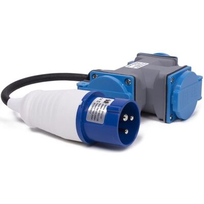 Enzo Cee verloopsnoer 20cm cee stekker naar 3x stopcontact - 6315002 Enzo Cee verloopsnoer 20cm cee stekker naar 3x stopcontact - 6315002
