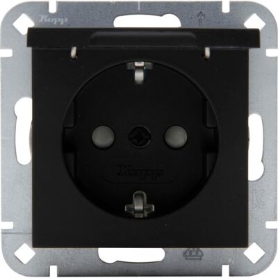 Kopp HK07 Zwart - Stopcontact Kopp HK07 Zwart - Stopcontact