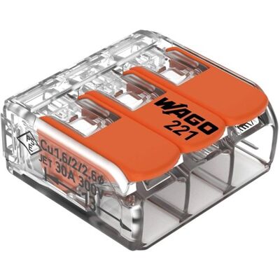 Enzo Wago lasklem hersluitbaar 3-voudig max.6qmm 221-613 30 stuks - 4047219 Enzo Wago lasklem hersluitbaar 3-voudig max.6qmm 221-613 30 stuks - 4047219