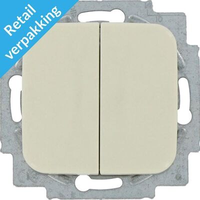 Busch Jaeger creme serieschakelaar + wip - 4695030 Busch Jaeger creme serieschakelaar + wip - 4695030