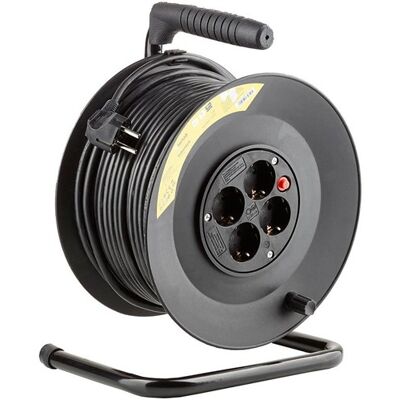 Enzo Technik kabelhaspel h05 3x1,5qmm 50m zwart - 1167274 Enzo Technik kabelhaspel h05 3x1,5qmm 50m zwart - 1167274