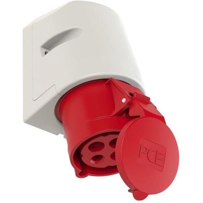 PCE 124-6 Rode industriële stekker - 32A 4P 400V IP44 PCE 124-6 Rode industriële stekker - 32A 4P 400V IP44