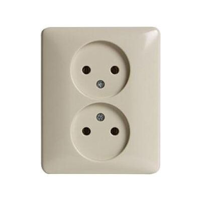 Peha inbouw stopcontact dubbel creme - 4602012 Peha inbouw stopcontact dubbel creme - 4602012