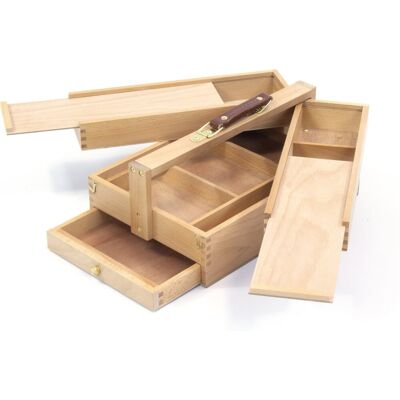 KANGARO Kunstenaars Gereedschap Organizer - 3 Niveaus Hout KANGARO Kunstenaars Gereedschap Organizer - 3 Niveaus Hout
