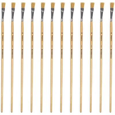 Kangaro lyonse penseel - #12 - gelakt hout - doos a 12 stuks Kangaro lyonse penseel - #12 - gelakt hout - doos a 12 stuks