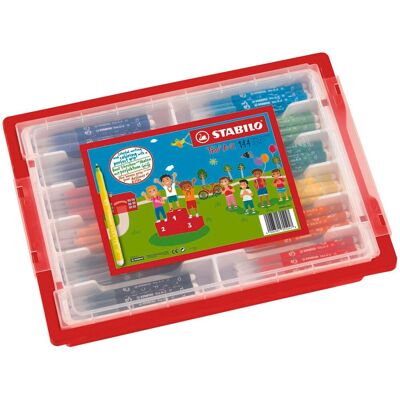 STABILO trio a-z - viltstift - met ergonomische driekantige gripzone - schoolverpakking met 144 stuks STABILO trio a-z - viltstift - met ergonomische driekantige gripzone - schoolverpakking met 144 stuks