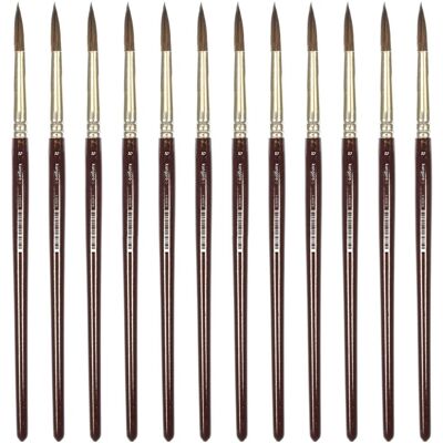 Kangaro ronde penseel - maat 10 - kort gelakt hout - doos a 12 stuks Kangaro ronde penseel - maat 10 - kort gelakt hout - doos a 12 stuks