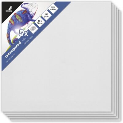 Kangaro canvaspaneel - 30x30 cm - 5 stuks - canvas schilderijdoek Kangaro canvaspaneel - 30x30 cm - 5 stuks - canvas schilderijdoek
