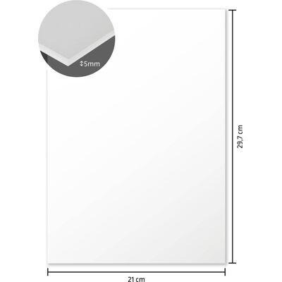 Kangaro foamboard a4 - dikte 5mm - wit - doos van 20 stuks - 2-zijdig Kangaro foamboard a4 - dikte 5mm - wit - doos van 20 stuks - 2-zijdig