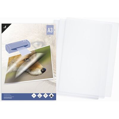 Kangaro lamineerhoes - a3 - 125 micron - glanzend - 100 stuks Kangaro lamineerhoes - a3 - 125 micron - glanzend - 100 stuks