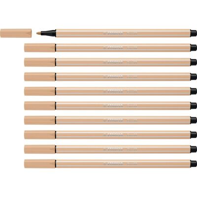 STABILO pen 68 - premium viltstift - nude - doos 10 stuks STABILO pen 68 - premium viltstift - nude - doos 10 stuks