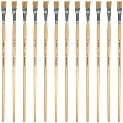 Kangaro lyonse penseel - #16 - gelakt hout - doos a 12 stuks Kangaro lyonse penseel - #16 - gelakt hout - doos a 12 stuks