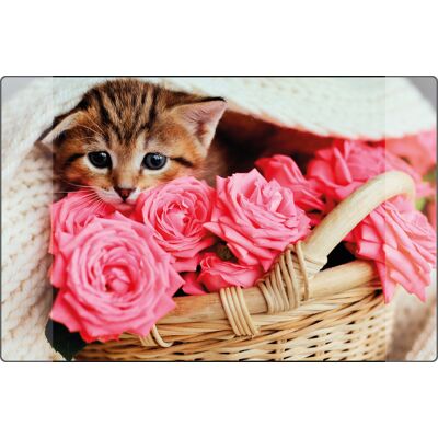 Kangaro bureau onderlegger - 38x58cm - kitten - antislip - met insteekvakken Kangaro bureau onderlegger - 38x58cm - kitten - antislip - met insteekvakken