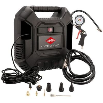 Airpress olievrije compressor hlo 180 8 bar 150 l/min + accessoires - 36942 Airpress olievrije compressor hlo 180 8 bar 150 l/min + accessoires - 36942