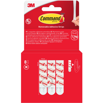 3M 1075985 - command kleefstrips s 8st verwijderbaar 12 stuks 3M 1075985 - command kleefstrips s 8st verwijderbaar 12 stuks