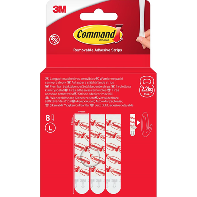 3M 1075975 - command kleefstrips l 8st verwijderbaar 11 stuks 3M 1075975 - command kleefstrips l 8st verwijderbaar 11 stuks