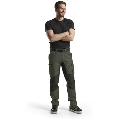 Blåkläder Blaklader service werkbroek met stretch 1459-1845 - army groen/zwart - c50 Blåkläder Blaklader service werkbroek met stretch 1459-1845 - army groen/zwart - c50
