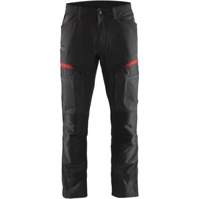 Blåkläder service werkbroek met stretch 14561845 zwart/rood maat 56 - 7330509651537 Blåkläder service werkbroek met stretch 14561845 zwart/rood maat 56 - 7330509651537