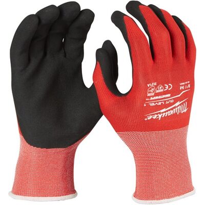 Milwaukee Accessoires Milwaukee snijklasse 1gedimde handschoenen. cut niveau 1 gloves - m / 8 - 1pc - 4932471416 Milwaukee Accessoires Milwaukee snijklasse 1gedimde handschoenen. cut niveau 1 gloves - m / 8 - 1pc - 4932471416