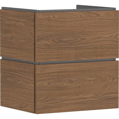 Hansgrohe xilesa e - badmeubel - 580/470mm maat - 2 lades - voor wastafel - cashmere oak Hansgrohe xilesa e - badmeubel - 580/470mm maat - 2 lades - voor wastafel - cashmere oak
