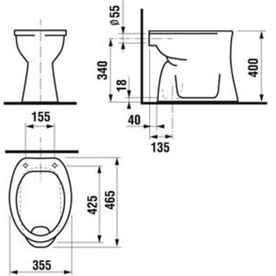 Plieger brussel closetpot vlakspoel ao 35.5x46.5cm wit Plieger brussel closetpot vlakspoel ao 35.5x46.5cm wit