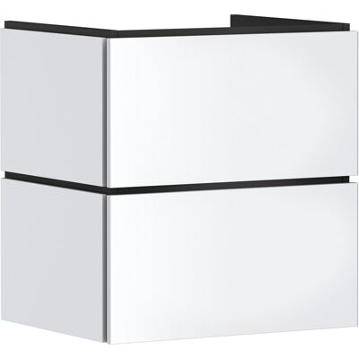 Hansgrohe xilesa e - badmeubel - 580/470mm maat - 2 lades - push-open lades - voor wastafel - mat wit Hansgrohe xilesa e - badmeubel - 580/470mm maat - 2 lades - push-open lades - voor wastafel - mat wit