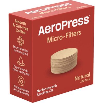 Aerobie AeroPress - Natuurlijk bruin - Papier - 200 stuks - Koffiefilters Aerobie AeroPress - Natuurlijk bruin - Papier - 200 stuks - Koffiefilters