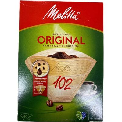 Melitta Model 102 Ongebleekte Koffiefilter - Koffiezetapparatuur Melitta Model 102 Ongebleekte Koffiefilter - Koffiezetapparatuur