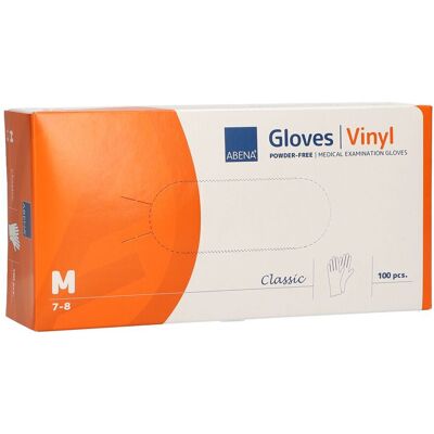 Abena Vinyl Handschoenen M - Wegwerp, Poedervrij, 100 stuks Abena Vinyl Handschoenen M - Wegwerp, Poedervrij, 100 stuks
