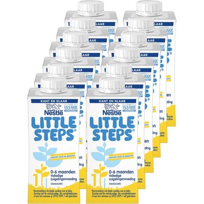 LITTLE STEPS® Nestlé little steps 1 - 0-6 maanden - volledige zuigelingenvoeding - kant en klaar - 12x200ml LITTLE STEPS® Nestlé little steps 1 - 0-6 maanden - volledige zuigelingenvoeding - kant en klaar - 12x200ml