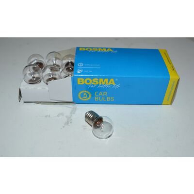 Bosma Lamp 6v-0.4a e10 koplamp 6v-2.4w 510641 (10st) Helder Bosma Lamp 6v-0.4a e10 koplamp 6v-2.4w 510641 (10st) Helder