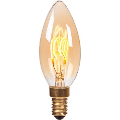 Lucide c35 - filament lamp - ø 3,5 cm - led 3 stepdim (memory) - e14 - 1x3w 2200k - amber Lucide c35 - filament lamp - ø 3,5 cm - led 3 stepdim (memory) - e14 - 1x3w 2200k - amber