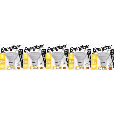 Energizer energiezuinige led spot - gu10 - 3,1 watt - warmwit licht - niet dimbaar - 5 stuks Energizer energiezuinige led spot - gu10 - 3,1 watt - warmwit licht - niet dimbaar - 5 stuks