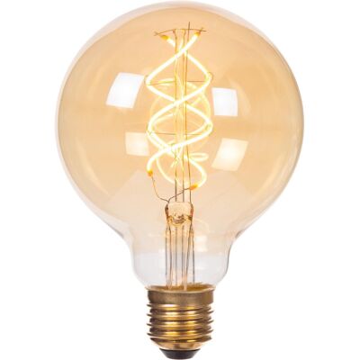 Lucide g95 - filament lamp - ø 9,5 cm - led 3 stepdim (memory) - e27 - 1x4,9w 2200k - amber Lucide g95 - filament lamp - ø 9,5 cm - led 3 stepdim (memory) - e27 - 1x4,9w 2200k - amber