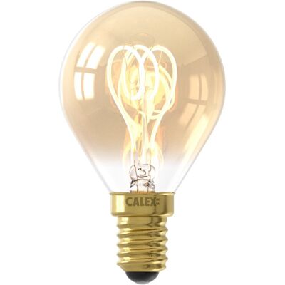 Calex spiraal filament led lamp - e14 - p45 lichtbron goud - 2.5w - dimbaar Calex spiraal filament led lamp - e14 - p45 lichtbron goud - 2.5w - dimbaar