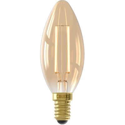 Calex filament led lamp - e14 - b35 lichtbron goud - 3.5w - dimbaar Calex filament led lamp - e14 - b35 lichtbron goud - 3.5w - dimbaar