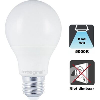 Integral led - e27 led lamp - 9,5 watt - 5000k - 1055 lumen - frosted cover - niet dimbaar Integral led - e27 led lamp - 9,5 watt - 5000k - 1055 lumen - frosted cover - niet dimbaar