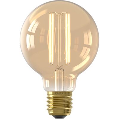 Calex filament led lamp - g80 vintage lichtbron - e27 - goud - warm wit licht - dimbaar Calex filament led lamp - g80 vintage lichtbron - e27 - goud - warm wit licht - dimbaar