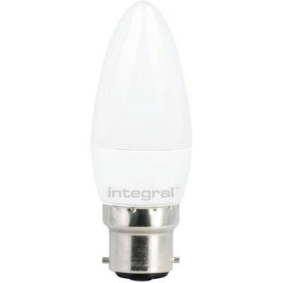 Integral led kaarslamp b22d 3.4w 250lm 2700k mat niet-dimbaar b22d / ba22d (ø2,2cm) extra warm wit 3.4 watt 15.000 branduren Integral led kaarslamp b22d 3.4w 250lm 2700k mat niet-dimbaar b22d / ba22d (ø2,2cm) extra warm wit 3.4 watt 15.000 branduren