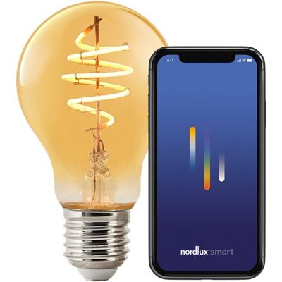Nordlux a60-lichtbron-smart-filament-e27-gold-deco spiral-2200k Nordlux a60-lichtbron-smart-filament-e27-gold-deco spiral-2200k