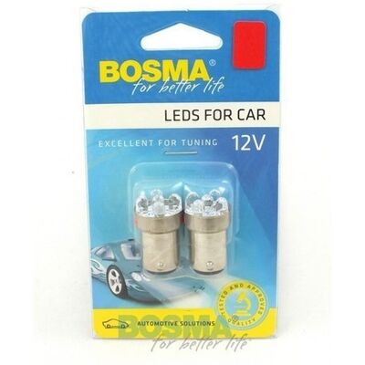 Bosma Kaart a 2 5-led lamp 12v bay15d rood Rood Bosma Kaart a 2 5-led lamp 12v bay15d rood Rood